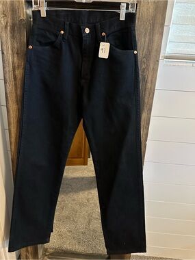Wrangler Womens 26x30 Black High Rise Straight Leg Jeans 13MWZWK Western USA